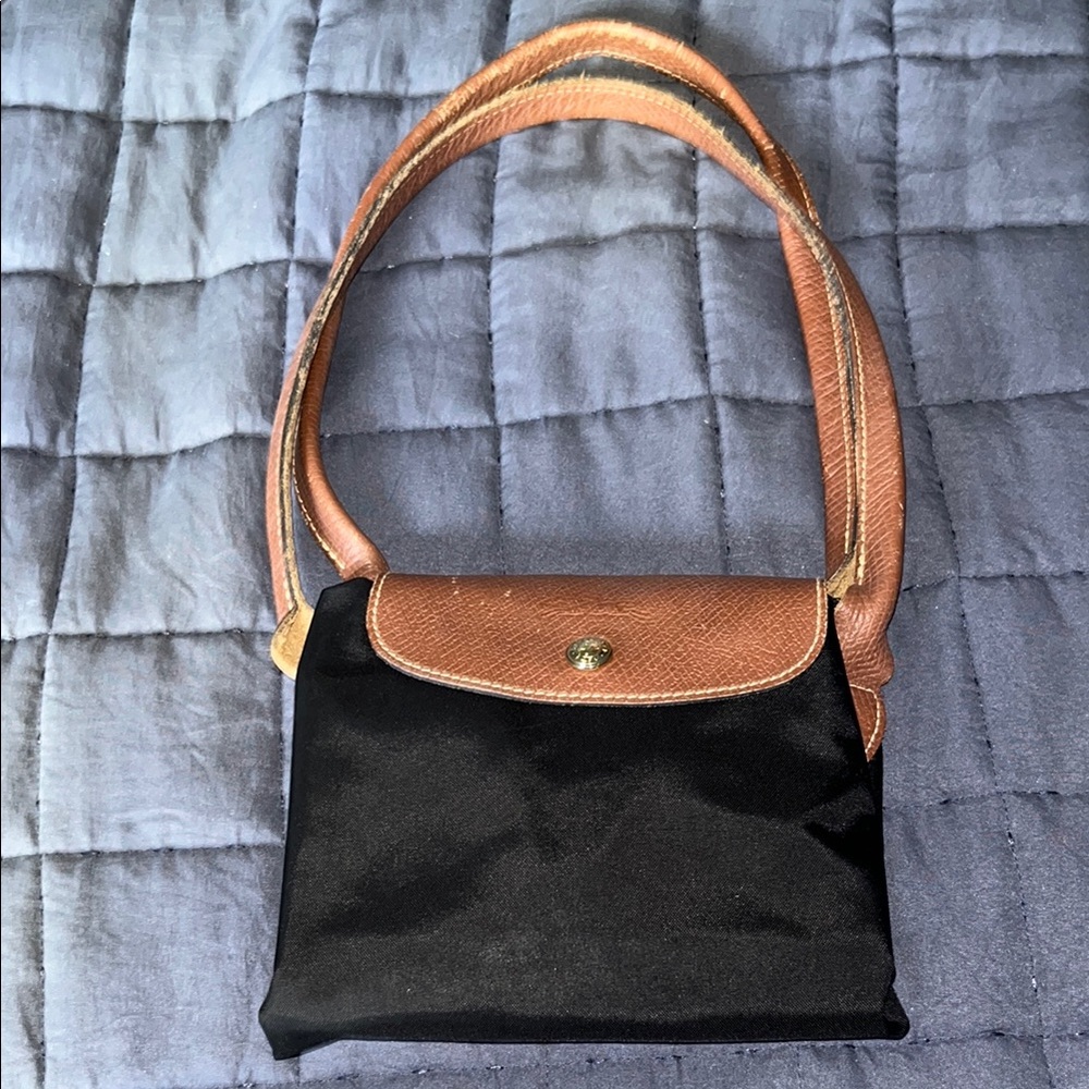 Longchamp LE PLIAGE ORIGINAL M TOTE BAG Black/Tan